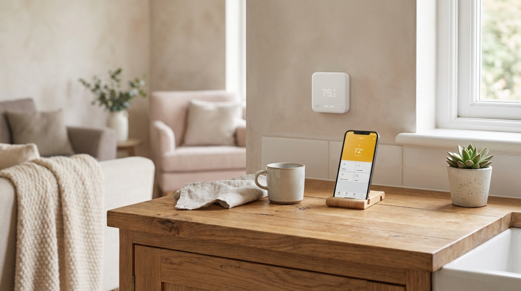 tado V3+ smart thermostat in a UK home